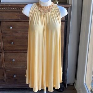 NWT Free people hi neck beaded neck tunic